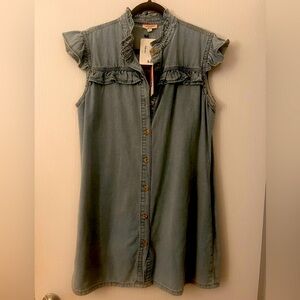 Tin Wagon Jean dress. Size Large. NWT